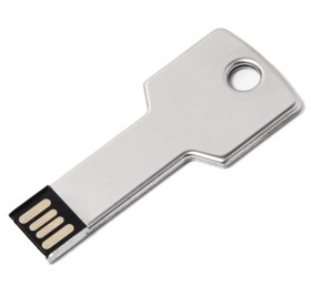 USB flash-карта KEY (8Гб), серебристая, 5,7х2,4х0,3 см, металл