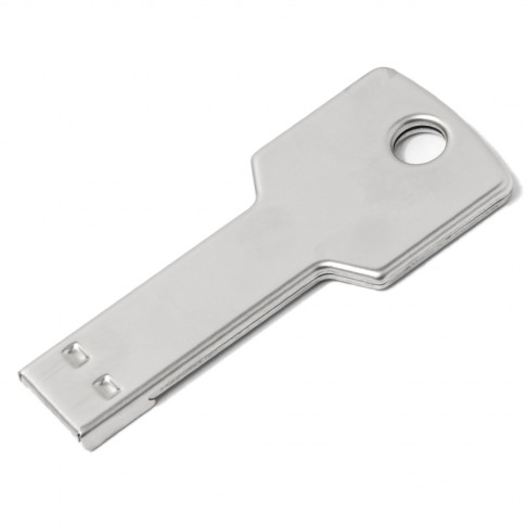 USB flash-карта KEY (16Гб), серебристая, 5,7х2,4х0,3 см, металл