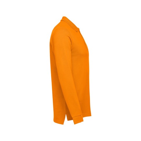 Рубашка-поло мужская BERN, д/р, оранжевый, 3XL, 100% хлопок, плотность 210 г/м2