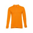 Рубашка-поло мужская BERN, д/р, оранжевый, XL, 100% хлопок, плотность 210 г/м2