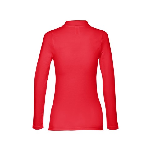 Рубашка-поло женская BERN WOMEN, д/р, красный, 2XL, 100% хлопок, плотность 210 г/м2