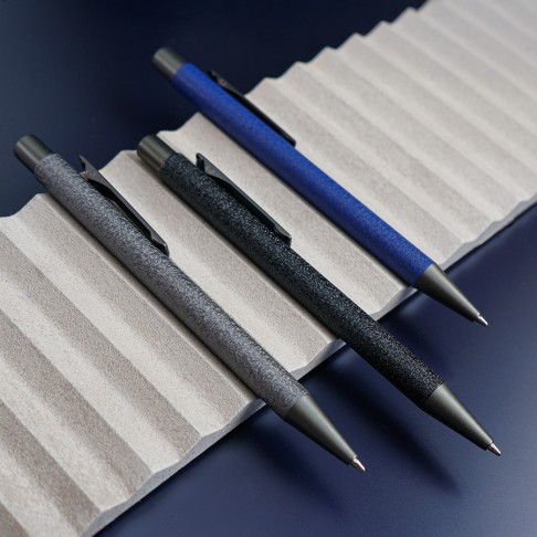 Ручка шариковая FACTOR FOLIO, синий/серебрянный, металл, пластик