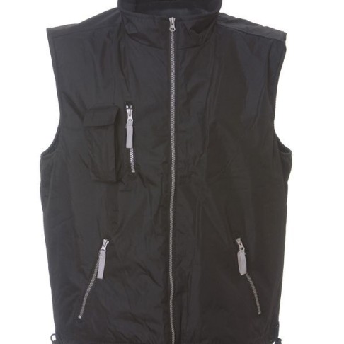 Жилет мужской PORTUGAL, черный, 3XL, осн.ткань:100% полиэстер; подкладка:100% флис, 200 г/м2