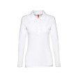 Рубашка-поло женская BERN WOMEN, д/р, белый, XL, 100% хлопок, плотность 210 г/м2