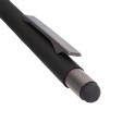 Ручка шариковая FACTOR GRIP со стилусом, черный/темно-серый, металл, пластик, пробка, софт-покрытие