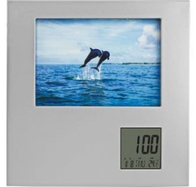 Фоторамка с часами; 18х2х18 см; пластик; тампопечать; 