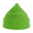 Шапка вязаная  RIO, с отворотом, ярко-зелёный, 50% переработанный полиэстер, 50% акрил