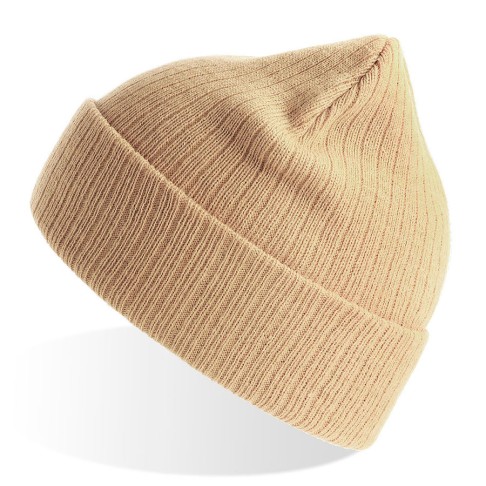 Шапка вязаная RIO, с отворотом, бежевый, 50% переработанный полиэстер, 50% акрил Шапка вязаная RIO, с отворотом, бежевый, 50% переработанный полиэстер, 50% акрил