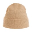 Шапка вязаная  RIO, с отворотом, бежевый, 50% переработанный полиэстер, 50% акрил