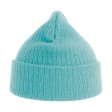 Шапка вязаная  RIO, с отворотом, голубой, 50% переработанный полиэстер, 50% акрил
