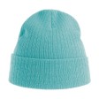 Шапка вязаная  RIO, с отворотом, голубой, 50% переработанный полиэстер, 50% акрил