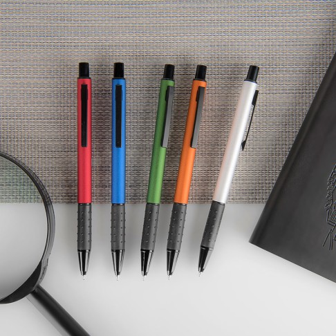 CACTUS, ручка шариковая, оранжевый/черный, алюминий, прорезиненный грип CACTUS, ручка шариковая, оранжевый/черный, алюминий, прорезиненный грип