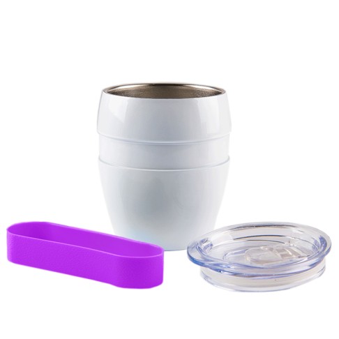 Термокружка LINE, белый/фиолетовый, сталь, 300 мл