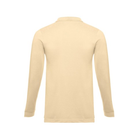 Рубашка-поло мужская BERN, д/р, песочный, 3XL, 100% хлопок, плотность 210 г/м2