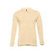 Рубашка-поло мужская BERN, д/р, песочный, L, 100% хлопок, плотность 210 г/м2