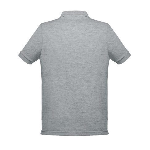 Рубашка-поло мужская BERLIN, к/р, сер. меланж, 2XL, 65% полиэстер, 35% хлопок, плотность 200 г/м2