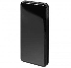 Универсальный аккумулятор Sleek 10 (10000 мАч), черный, 14х6.8х1,5 см