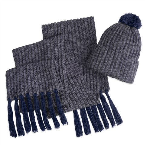 Вязаный комплект шарф и шапка 