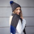 Вязаный комплект шарф и шапка 