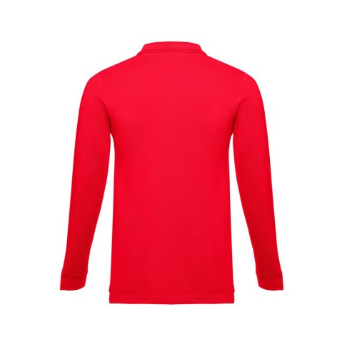 Рубашка-поло мужская BERN, д/р, красный, L, 100% хлопок, плотность 210 г/м2