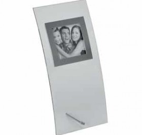 Фоторамка 12х26 см для фото 7,5х7,5 см; стекло, металл