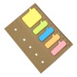 Набор закладок с клеевым краем STICKY, 5 цв по 25шт, бежевый, бумага  