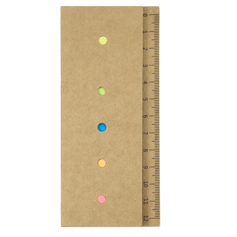 Набор закладок с клеевым краем STICKY, 5 цв по 25шт, бежевый, бумага  