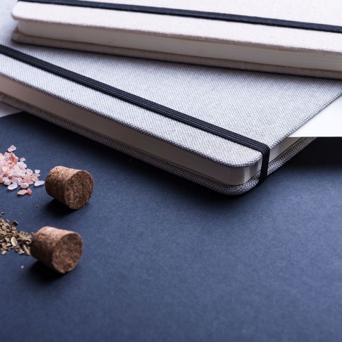 Блокнот TELMAK, A5, хлопок, бежевый/зеленый Блокнот TELMAK, A5, хлопок, бежевый/зеленый