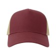 Бейсболка RAPPER COTTON-S, п. заст, 5 клин, бордовый/бежевый, 100% хлопок/100% хлопок, 280 г/м2