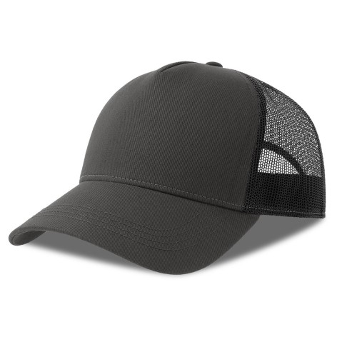 Бейсболка RAPPER COTTON-S, п. заст, 5 клин, тёмно-серый/чёрный, 100% хлопок/100% полиэстер, 280 г/м2 Бейсболка RAPPER COTTON-S, п. заст, 5 клин, тёмно-серый/чёрный, 100% хлопок/100% полиэстер, 280 г/м2