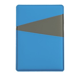 Чехол для карт Simply с тремя косыми карманами, голубой/серый, PU