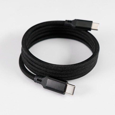 Кабель COIL магнитный для зарядки и передачи данных, 100Вт, 480Мб/с, нейлоновая оплетка, черный