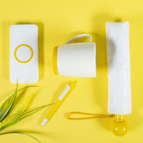 FORTE, ручка шариковая, желтый/белый, пластик