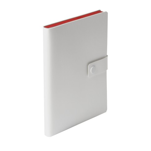 Ежедневник недатированный Stellar, А5, белый, кремовый блок, с красным обрезом