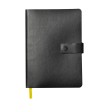 Ежедневник недатированный Stellar, А5, черный, кремовый блок, с желтым обрезом