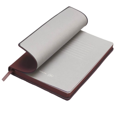 Бизнес-блокнот LADY, формат А5, бордовый, блок в клетку