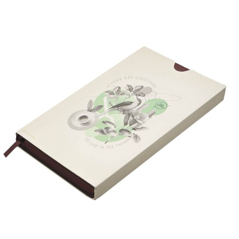 Бизнес-блокнот LADY, формат А5, бордовый, блок в клетку