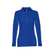 Рубашка-поло женская BERN WOMEN, д/р, синий, 2XL, 100% хлопок, плотность 210 г/м2