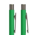 Ручка шариковая FACTOR, зеленый/темно-серый, металл, пластик, софт-покрытие
