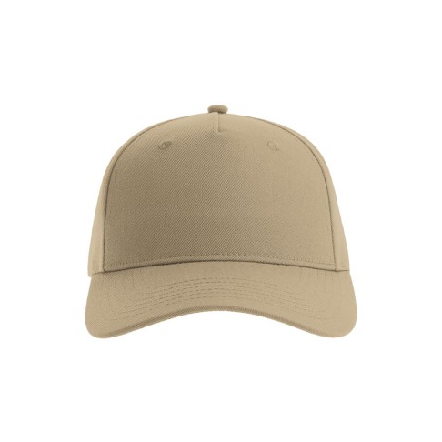 Бейсболка FIJI, 5 клиньев, 100 % переработанный полиэстер, липучка, хаки