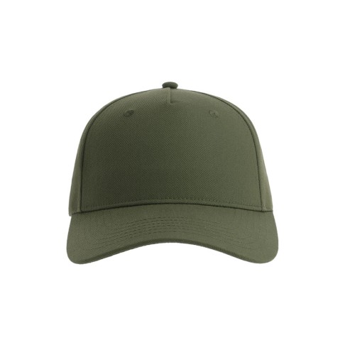 Бейсболка FIJI, 5 клиньев, 100 % переработанный полиэстер, липучка, оливковый
