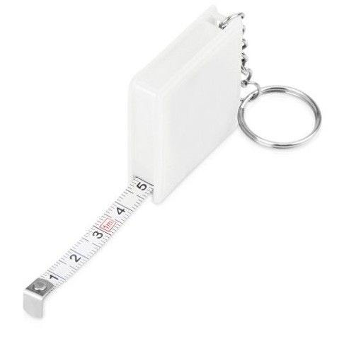 Брелок-рулетка, 1 м., белый