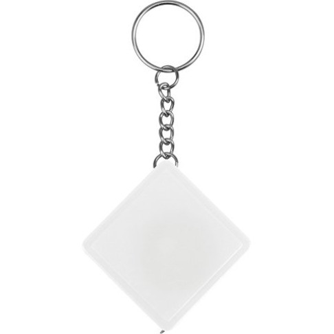 Брелок-рулетка, 1 м., белый