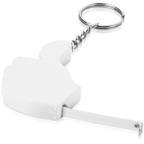 Брелок-рулетка, 1 м., белый