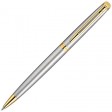 Ручка шариковая Waterman «Hemisphere Stainless Steel GT M», серебристый/золотистый