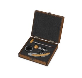 Набор аксессуаров для вина «Бомонт», коричневый замочек