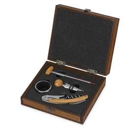 Набор аксессуаров для вина «Бомонт», коричневый замочек