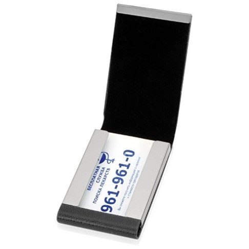 Набор «Лонгвью»: визитница, брелок, черный Набор «Лонгвью»: визитница, брелок, черный