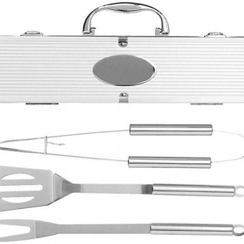 Набор для барбекю в кейсе: лопатка, щипцы, вилка