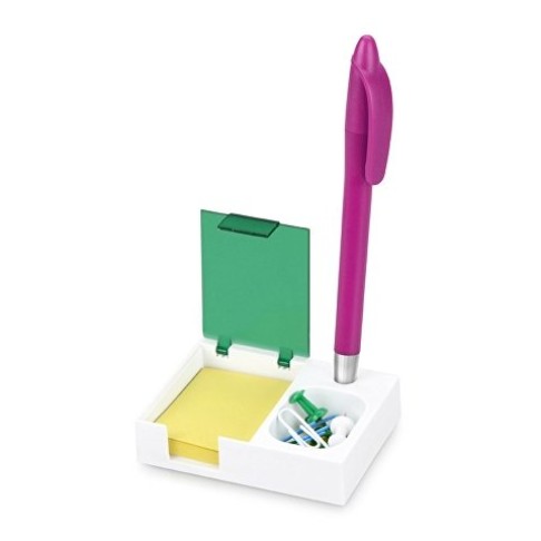 Подставка под ручку и скрепки «Потакет», белый/зеленый